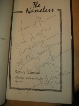 The Nameless Ramsey Campbell 1981 First Edition Signed Fine In Fine Jacket