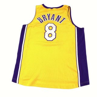 Vintage Kobe Bryant 8 Gold Los Angeles Lakers Nike Jersey Xl Stitched Logo Nba