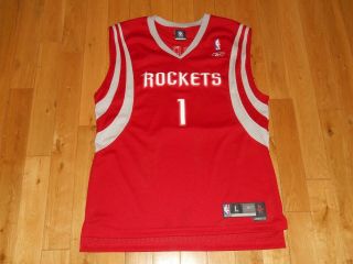 Vintage Reebok Tracy Mcgrady Houston Rockets 1 Mens Nba Team Swingman Jersey Lg