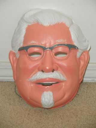 Vintage Colonel Sanders Halloween Mask Kentucky Fried Chicken Kfc Advertising