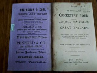 THE AUSTRALIAN CRICKTERS TOUR OF 1878 BOOK ZEALAND GREAT BRITAIN cricket 2