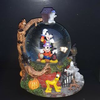 Vintage Halloween Rare Disney Direct Haunted Snow Globe Motion lights & Sound 2