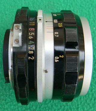 Vintage Nikon Nikkor - H Auto 50mm F2 Non - Ai Lens