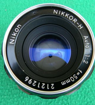 Vintage Nikon Nikkor - H Auto 50mm f2 Non - Ai Lens 2