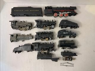 C086 - Vintage Mantua Ho Scale Steam Locomotive & Tender Parts