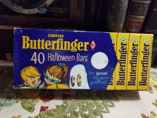 Vintage Butterfinger Candy Box 2 Cent Halloween Children In Costume Good Goblins