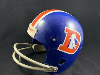 Vintage Denver Broncos Rawlings Nfl Football Helmet Hnfl Size Medium