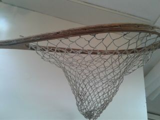 Vintage Wood Frames Fly Fishing Hand Held Net 3