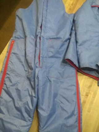 Vintage POLARIS snowmobile suit Bib and Jacket looks like denim 2