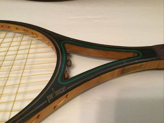 Vintage PRINCE Woodie Graphite Tennis Racquet 4 5/8 Grip And Cover 3