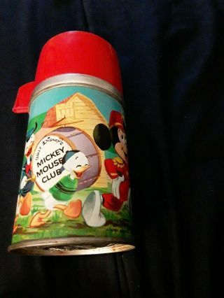 Vintage Aladdin Thermos Mickey Mouse Club Half Pint 60 