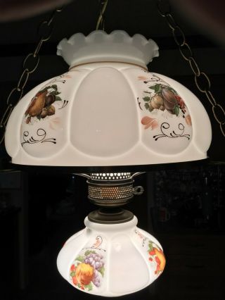 Vintage Hurricane Hanging Swag Chandelier Lamp (3 Way Switch)