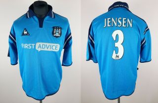 Niclas Jensen 3 Manchester City 2002/2003 Le Coq Sportif Home Jersey Size L