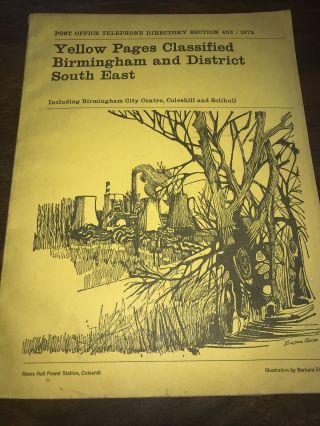 Vintage 1972 Yellow Pages Classified Birmingham & District Telephone Directory