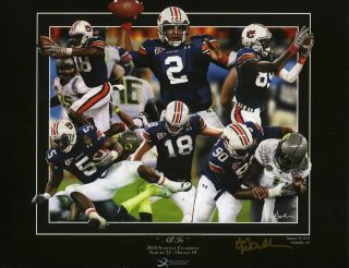 Auburn Tigers 2010 Bcs National Champs " All In " Large Full Size Football Print