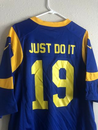 Sample ‘just Do It’ Nike Football Jersey,  Los Angeles Rams,  Blue Large