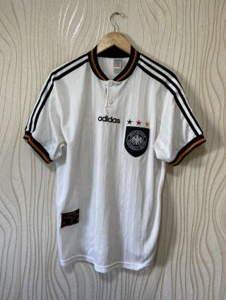 Germany 1996 1998 Home Football Shirt Soccer Jersey Adidas Vintage Sz L