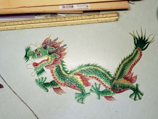 Vintage Chinese Indonesia Shadow Puppets Leather Lion Princess Prince Dragon 3