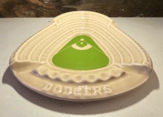 Vintage 1960s Los Angeles Dodgers Ashtray Plate Dodger Stadium La