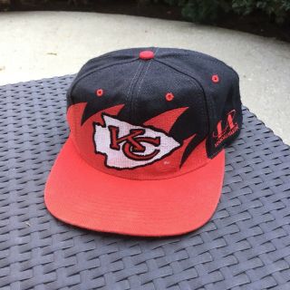 Vintage Kansas City Chiefs Sharktooth Snapback Hat Cap Nfl 90s - Logo Athletic