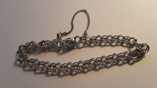 Vintage Sterling Silver Starter Charm Bracelet 7 - 1/2 "