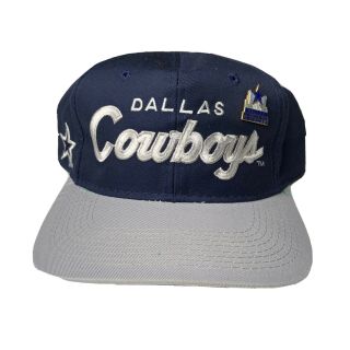 Vintage 90’s Sports Specialties Dallas Cowboys Script Spellout Snapback Hat