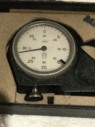 PTI Surface Gauge Dial Indicator 1/1000” Made In Germany Box Vintage 2