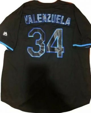 Fernando Valenzuela Los Angeles Dodgers Rare Black Jersey - Size Large