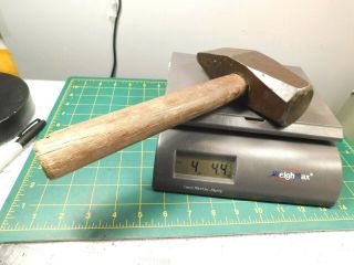 Vtg.  HEAVY Unmarked 4lb 4.  4oz Rounded Straight Peen Blacksmith Hammer 3