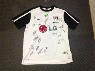 Rare Fulham Fc 130 Year Signed Autographed Home Shirt Jerse Nike Xl 09/10