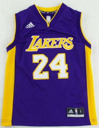 Vintage Adidas Los Angeles Lakers Kobe Bryant Basketball Jersey Size Youth S