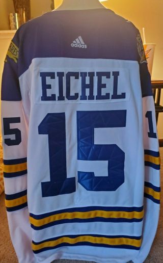 Jack Eichel Buffalo Sabres 2018 Winter Classic NHL Hockey Adidas Jersey Size 54 2