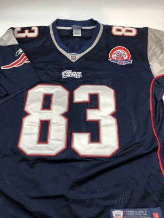Reebok Wes Welker England Patriots On Field Nfl Stitched Jersey Size 50 Rare