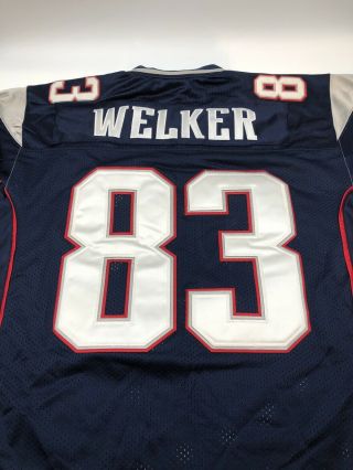 Reebok WES WELKER ENGLAND PATRIOTS On Field NFL Stitched JERSEY Size 50 RARE 2