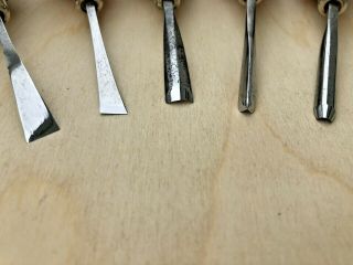 Vintage Millers Falls Wood Carving Tools 5 Piece Set - Sharp 3