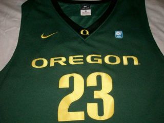 Oregon Ducks 23 Ncaa Patch Nike Green Basketball Jersey Men 