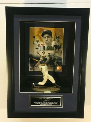 Joe Dimaggio Yankees Mcfarlane 13x19 Shadow Box With Licensed 8x10 Collage