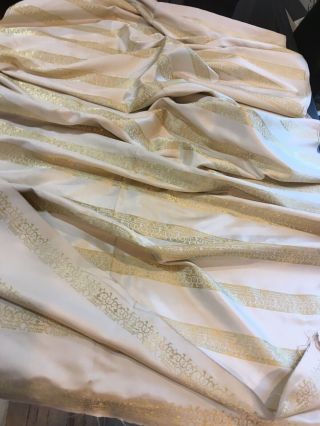 A group of 3 Vintage silks textile,  80” x 38”,  5 yds x 30”,  5yds x 36” 3