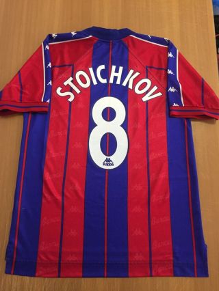 Stoichkov 8.  Barcelona Home Football Shirt 1997 - 1998.  Size: Xl.  Kappa Camiseta