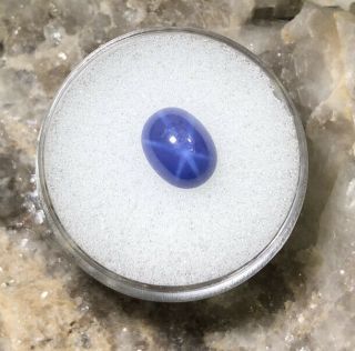 2.  75 Ct - Vintage Blue Linde Star Sapphire - Loose Gemstone - From Estate