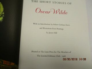 Limited Editions Club The Short Stories of Oscar Wilde 3