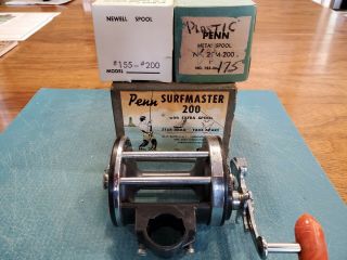 Vintage Penn Surfmaster No.  200 Conventional Bait Caster Saltwater Fishing Reel