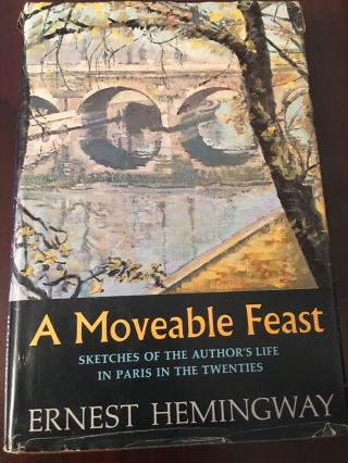 A Moveable Feast By Ernest Hemingway 1964 1st Edition Bce Hc/dj Good
