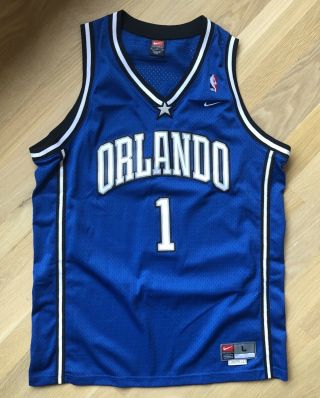Nike Tracy Mcgrady 1 Orlando Magic Mens Blue Jersey Large