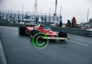 35mm Racing Slide F1 Gilles Villeneuve - Ferrari 1980 Monaco Formula 1