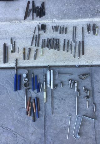 Vintage Machinist Tool Lot; Lathe,  Milling Equipment And Assorted