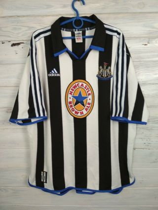 Newcastle United Jersey 1999/00 Home Size Xl Shirt Mens Football Soccer Adidas