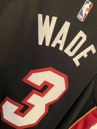 Dwyane Wade authentic Nike Miami Heat Swingman Jersey Size 48 L Black 3