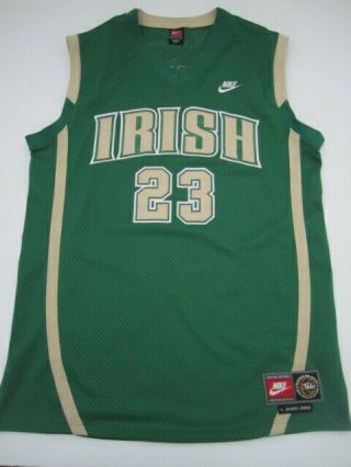 Mens Large Lebron James St Marys Irish Nike 2003 High School Green Sewn Jersey