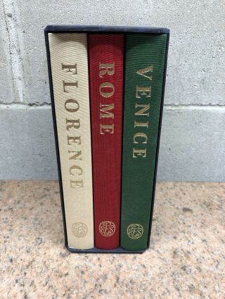 Folio Society.  Italian Cities.  Christopher Hibbert.  Boxed Set Three Volumes.